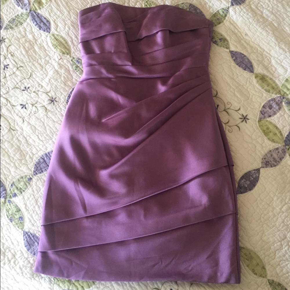 David’s Bridal - Purple strapless dress!